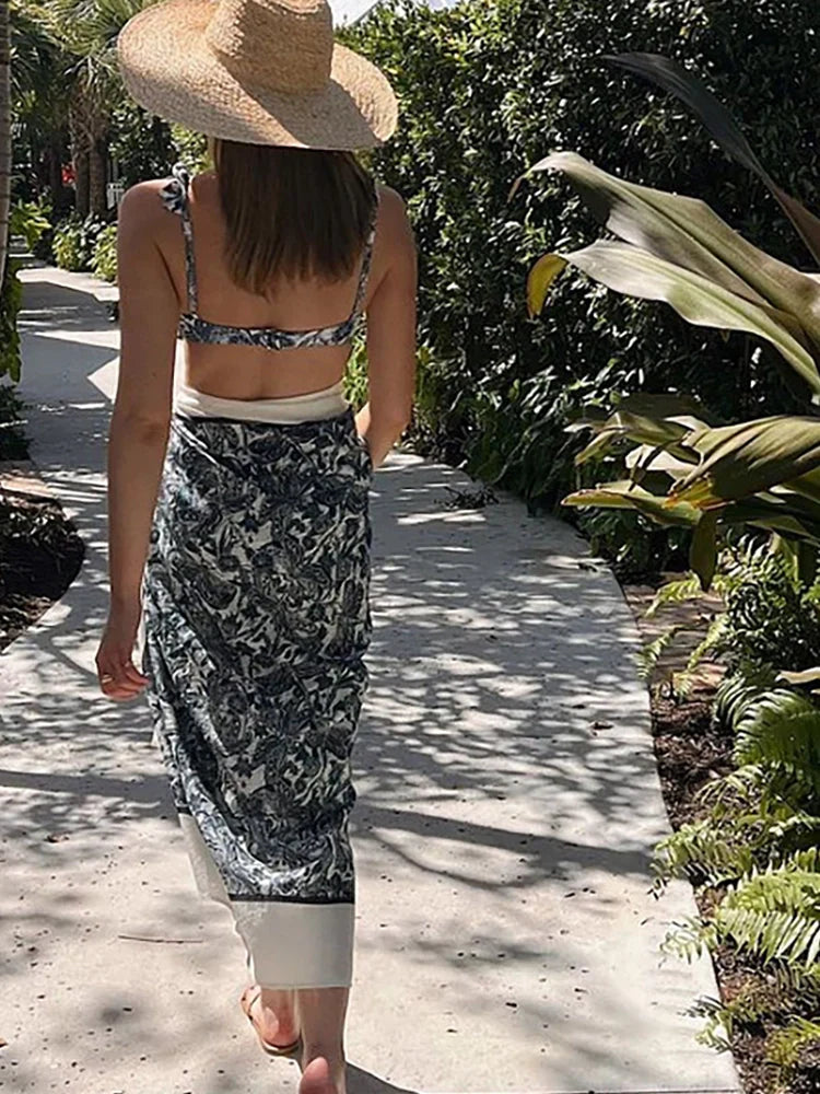 Blue Dragonfly Ruffle One-Piece Swimsuit