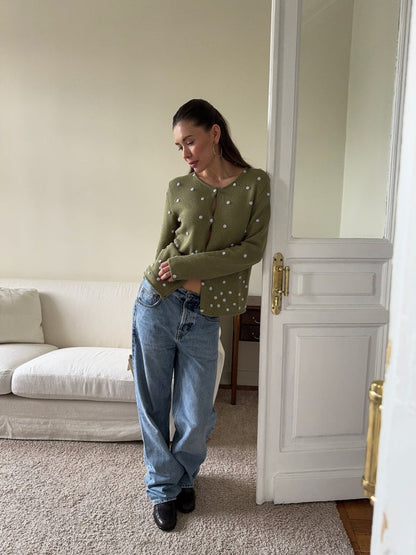 Floral 3D Knit Cardigan