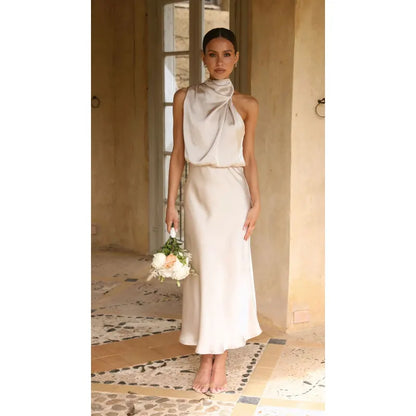 Roséline™ Elegant Summer Dress – Sleeveless Chic Edition