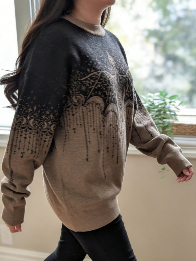 Moth & Cosmos Jacquard Sweater