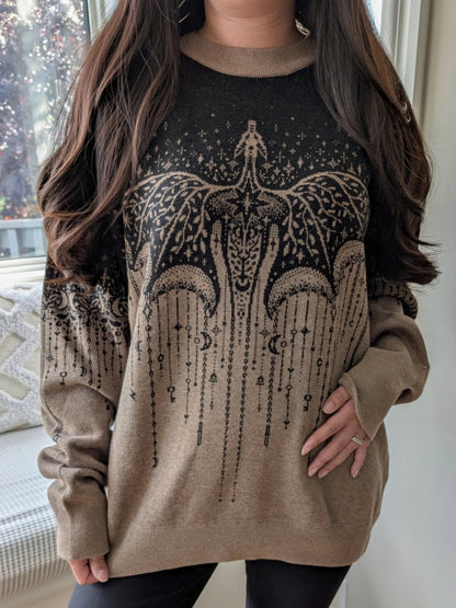 Moth & Cosmos Jacquard Sweater