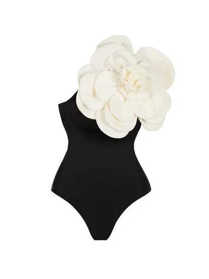 3D Floral One-Piece Swimsuit